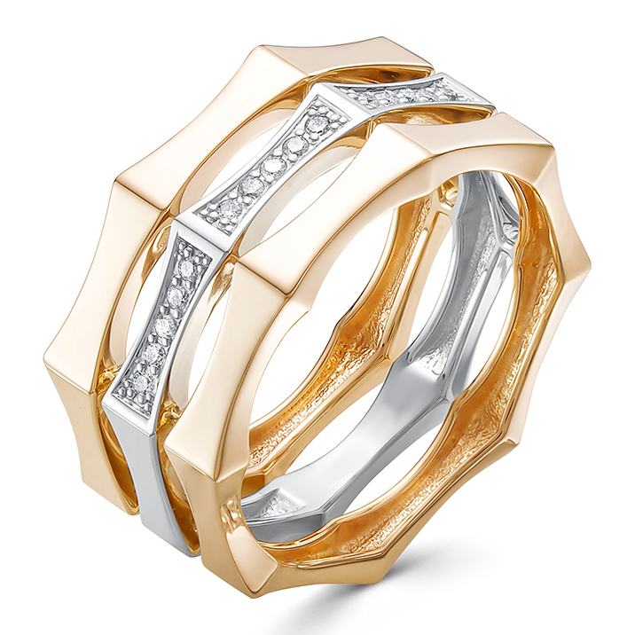 Кольцо, золото, бриллиант, 4119-110